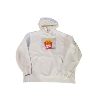 Nike Men's White Sole Food Futura Waffle Fries‎ Pullover Hoodie Sweatshirt XL